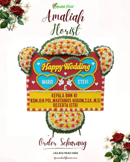 Papan Bunga Pernikahan Wumialo